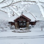 Snow blankets clubhouse